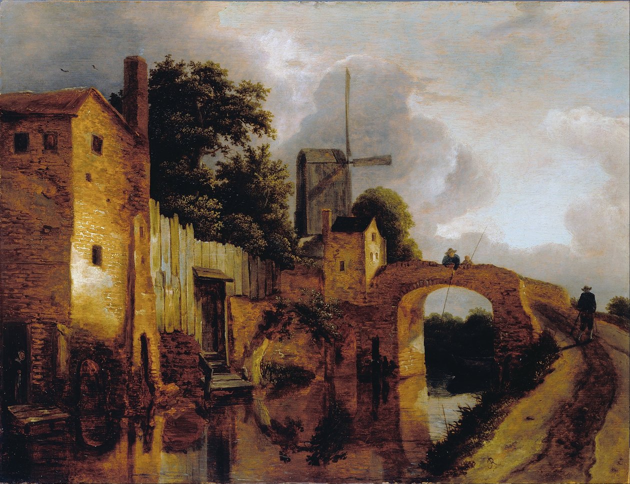 Kanał z mostem autorstwa Jacob van Ruisdael