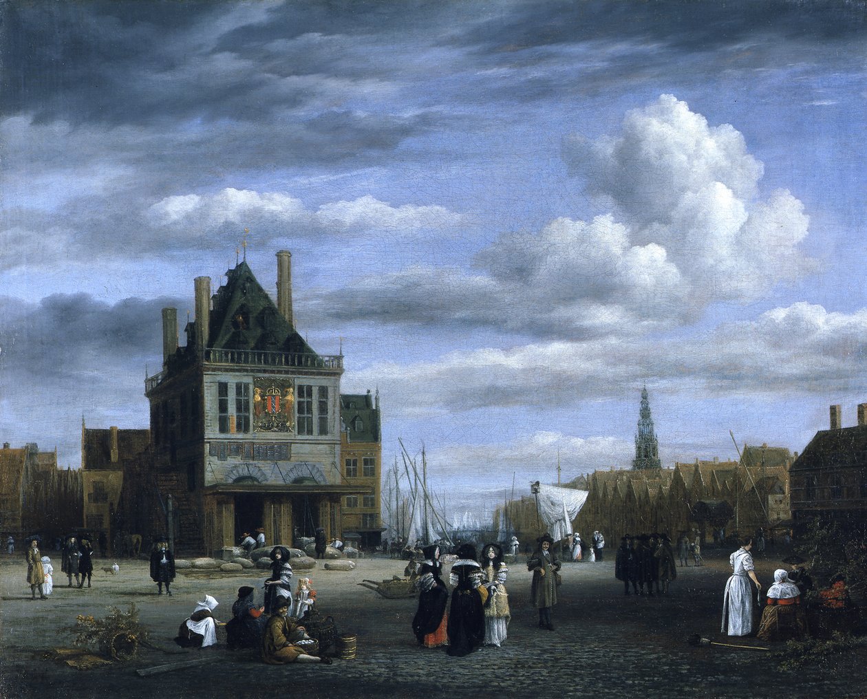 Plac Dam w Amsterdamie autorstwa Jacob van Ruisdael
