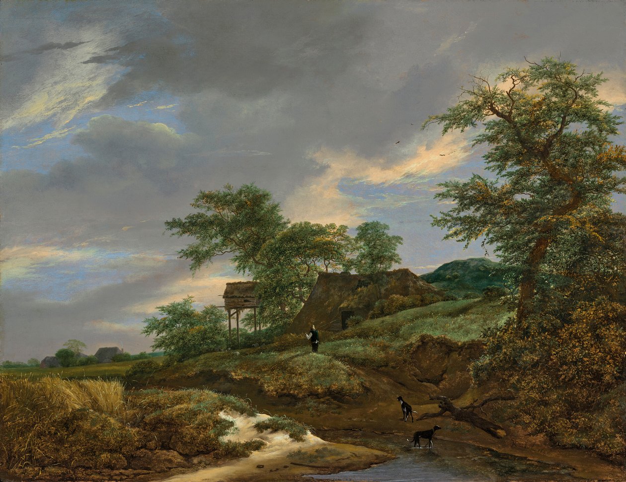 Krajobraz wydmowy z domem i gołębnikiem autorstwa Jacob van Ruisdael