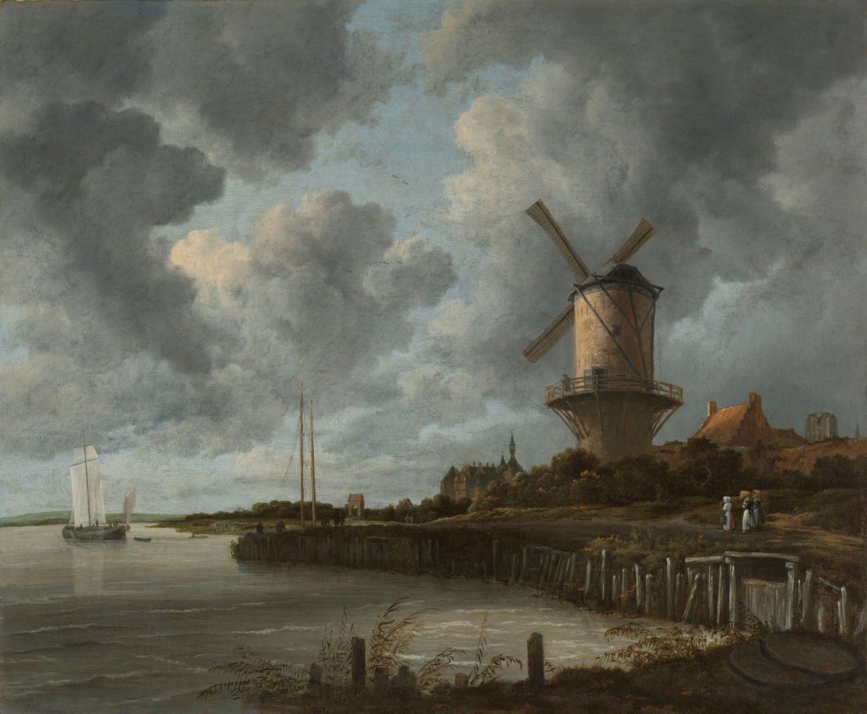 Holenderski: Wiatrak w Wijk bij Duurstede autorstwa Jacob van Ruisdael