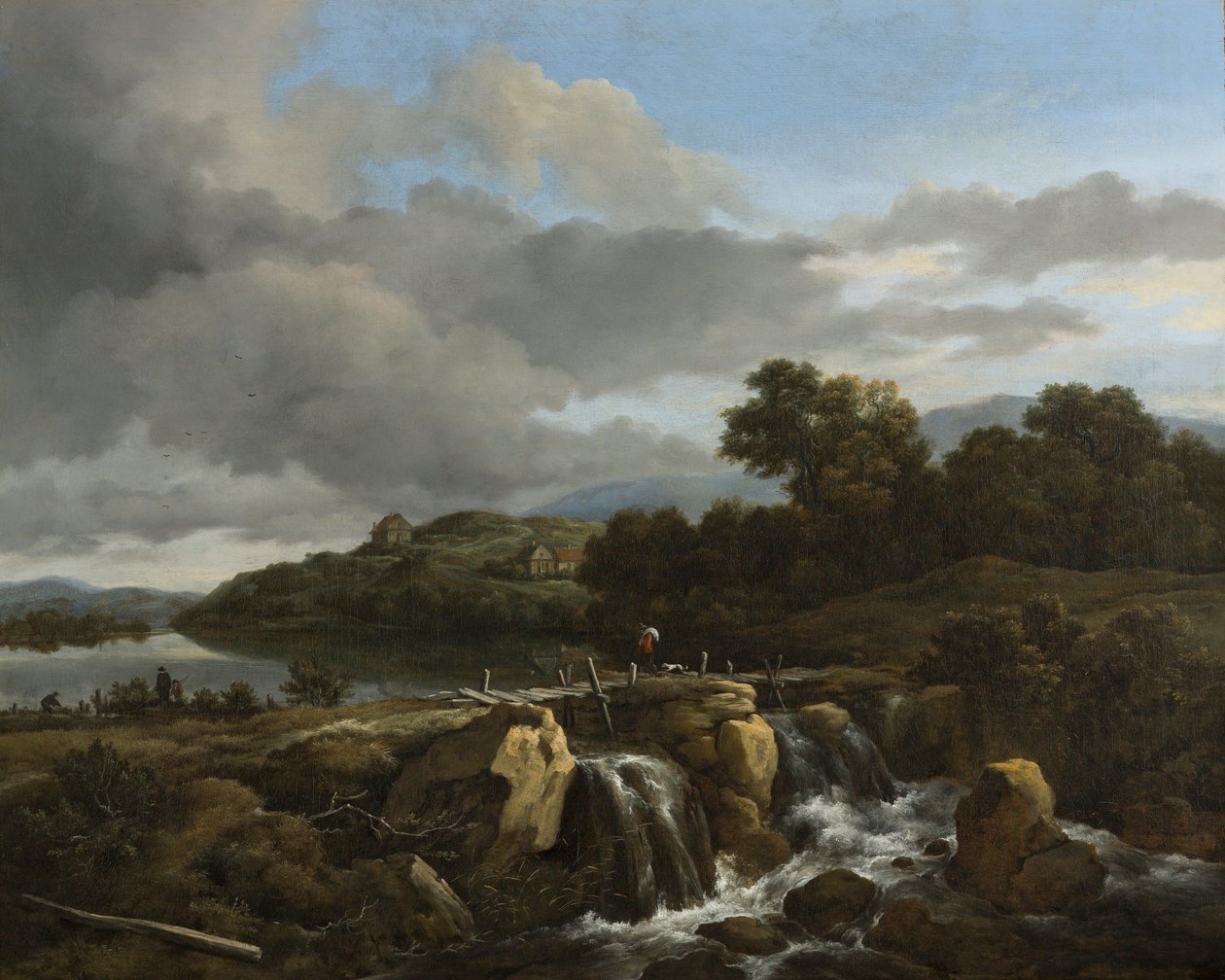 Pejzaż z wodospadem autorstwa Jacob van Ruisdael