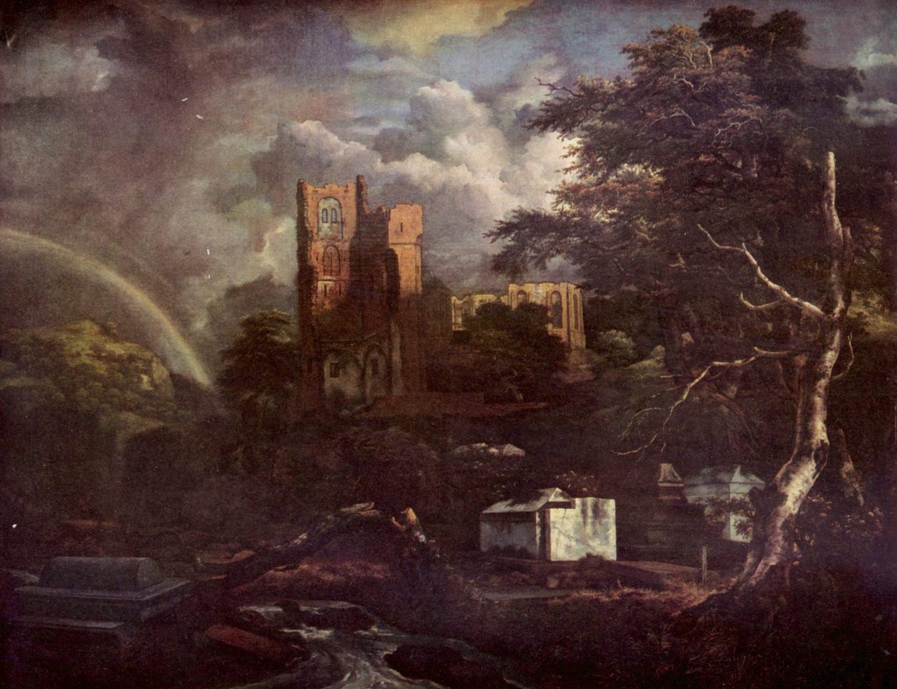Hiszpański:  El cementerio judío Cmentarz Żydowski autorstwa Jacob van Ruisdael