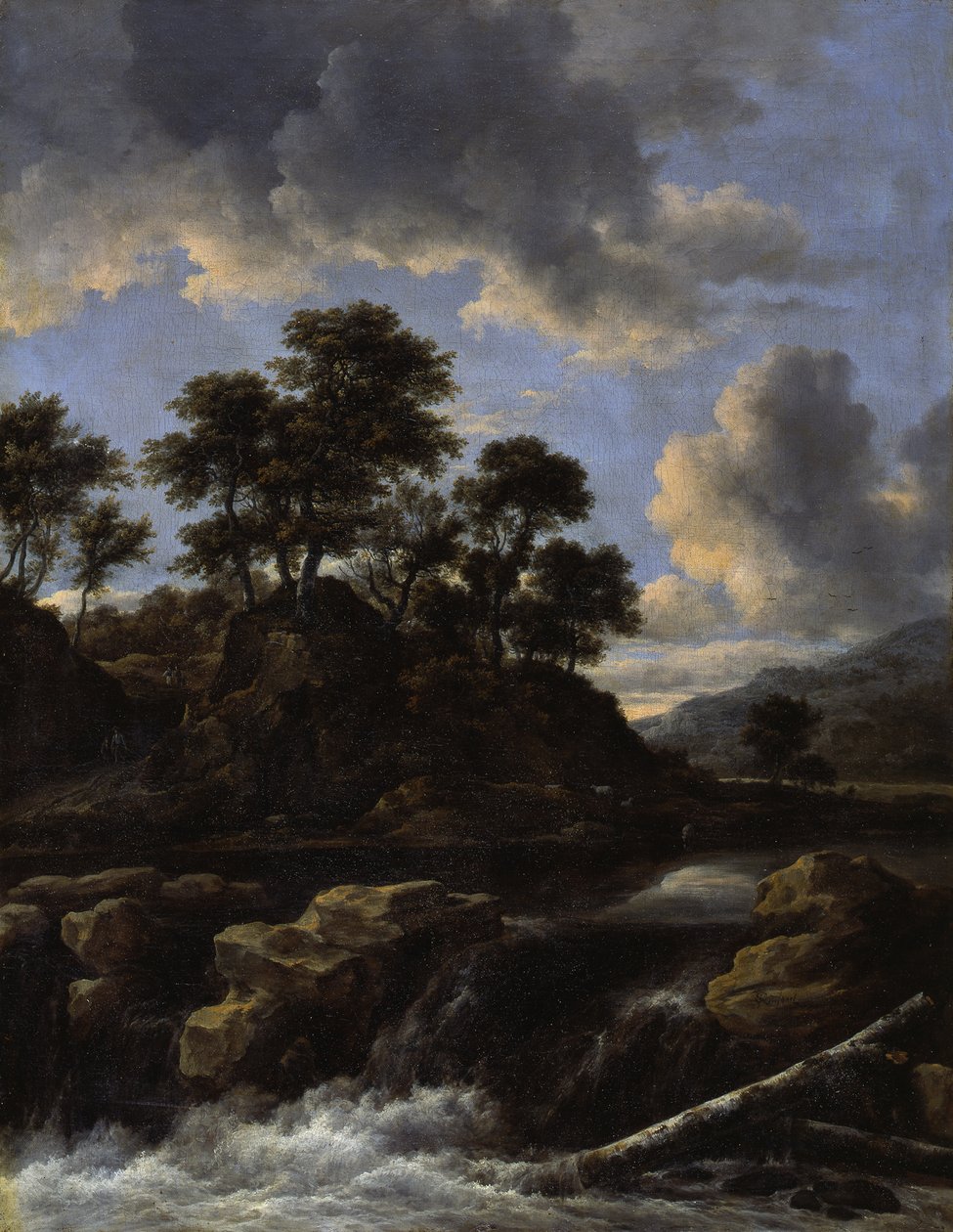 Wodospad autorstwa Jacob van Ruisdael