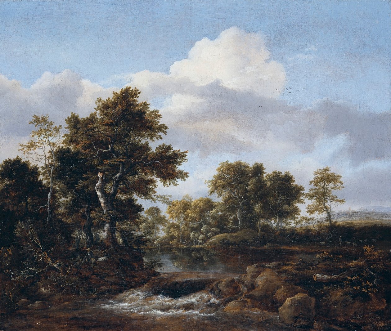 Zalesiony krajobraz ze strumieniem autorstwa Jacob van Ruisdael
