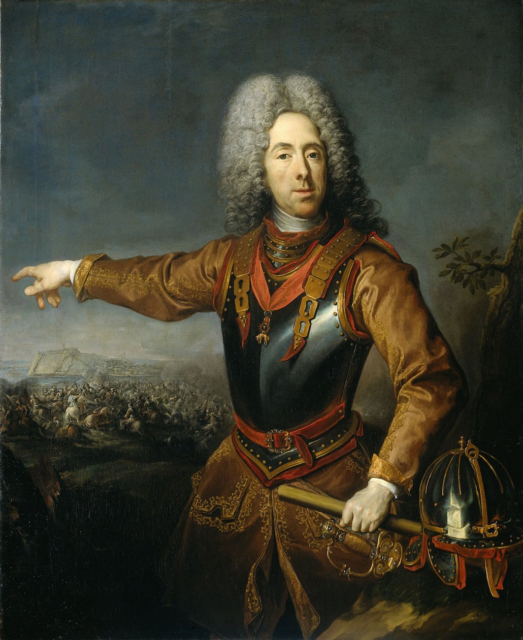 Portret księcia Eugeniusza Sabaudzkiego 1663-1736, 1718 autorstwa Jacob van Schuppen