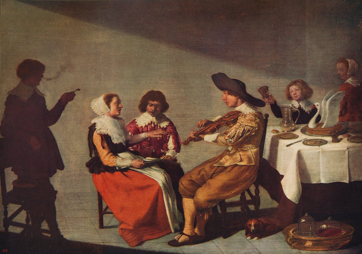 Impreza muzyczna, 1631, c1915 autorstwa Jacob van Velsen