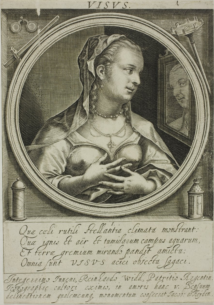 Wzrok, płytka pierwsza z Pięciu zmysłów autorstwa Jacob van der Heyden