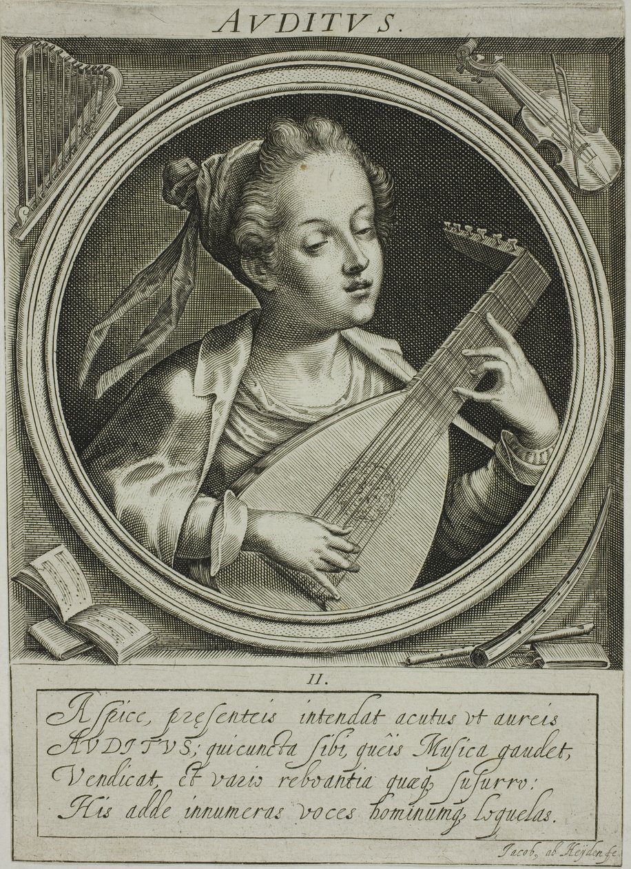 Dźwięk, płyta druga z The Five Senses autorstwa Jacob van der Heyden