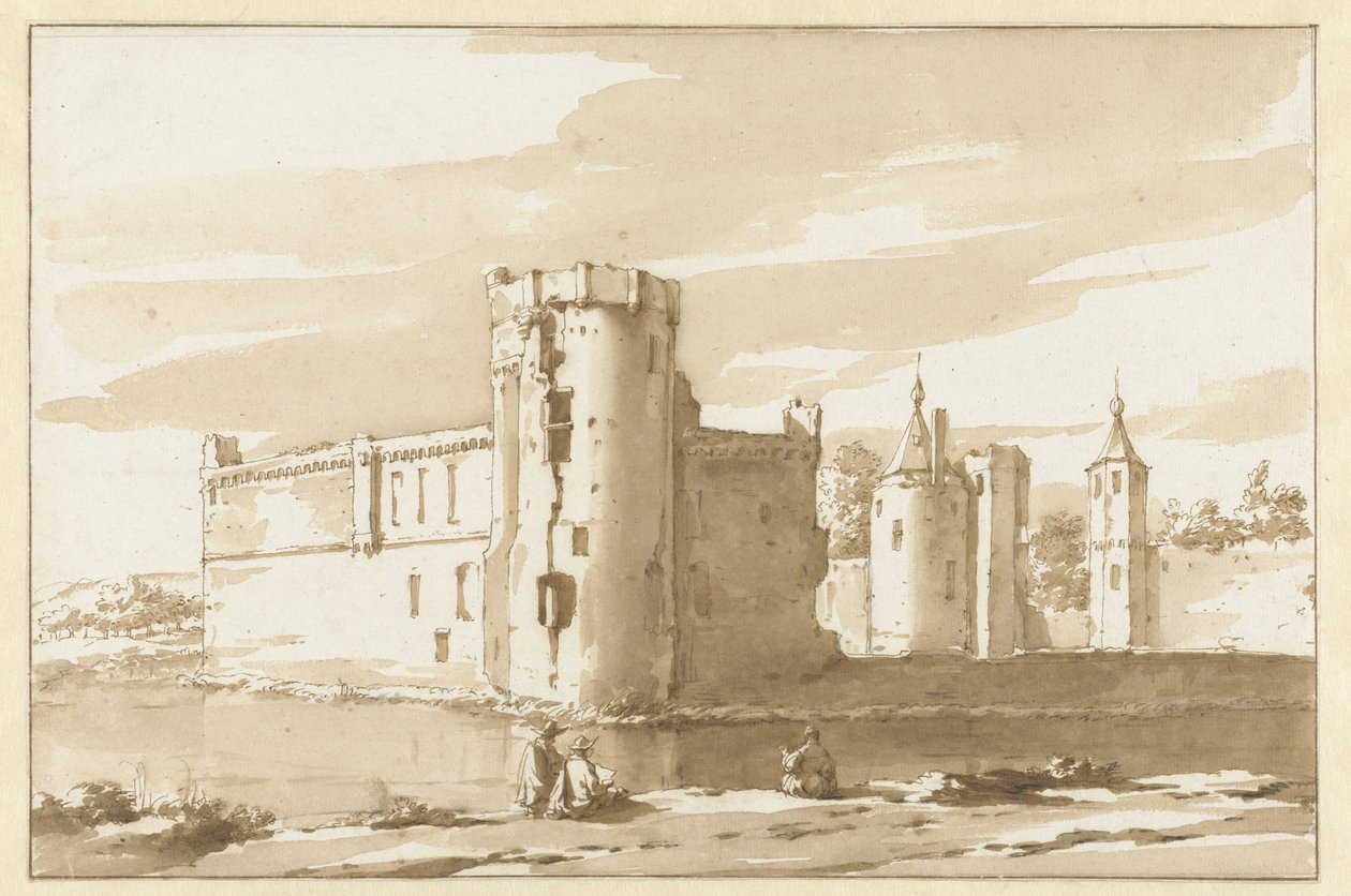 Widok na zamek St. Aldegonde w West-Souburg autorstwa Jacob van der Ulft (attributed to)