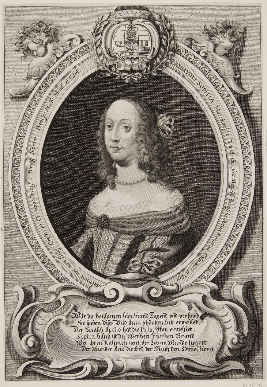 niemiecki: Erdmuthe Sophia, margrabina Saksonii i Brandenburgii-Bayreuth autorstwa Jacob von Sandrart