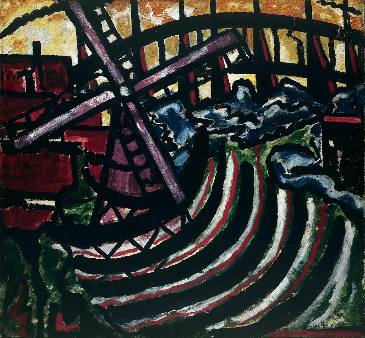 Młyn holenderski, 1916. autorstwa Jacoba Berendina van Heemskerck van Beest
