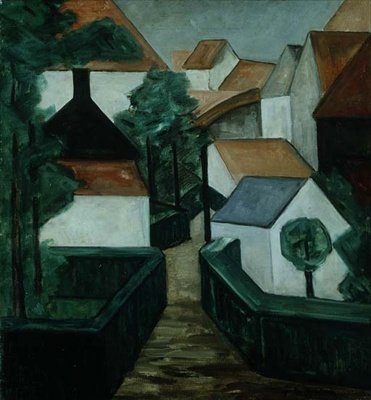 Kompozycja 5, krajobraz z drogą autorstwa Jacoba van Heemskerck