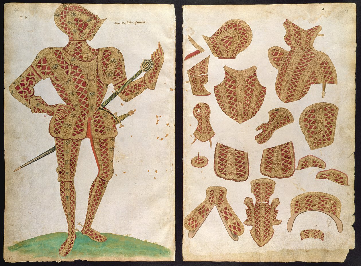 Zbroja dla Sir Christophera Hattona, 1589 autorstwa Jacobe Halder