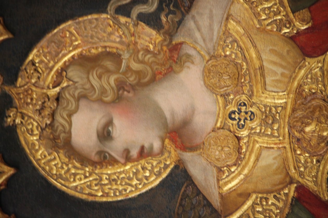 Sprawiedliwość między Archaniołami Michałem i Gabrielem autorstwa Jacobello del Fiore  