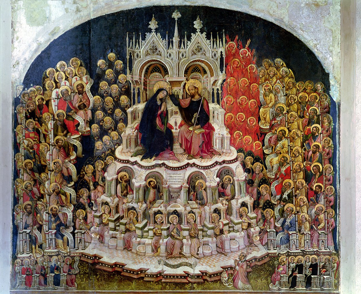 Koronacja Dziewicy w Raju, 1438 autorstwa Jacobello del Fiore