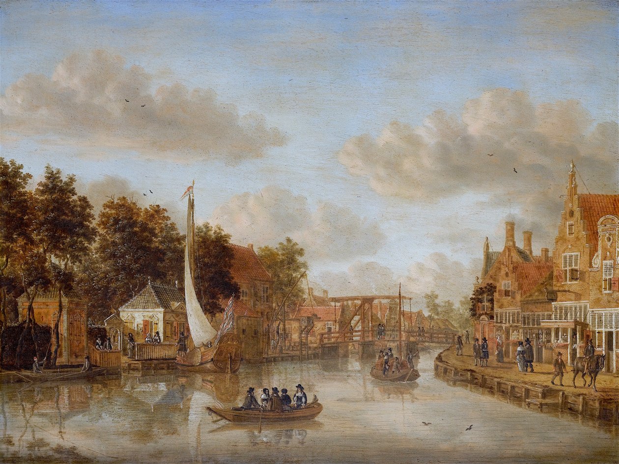 Amsterdam, widok na Overtoom autorstwa Jacobus Storck