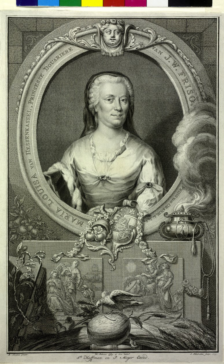 Margrabina Hesji Kassel Mary Louisa (druk) autorstwa Jacobus (after) Houbraken