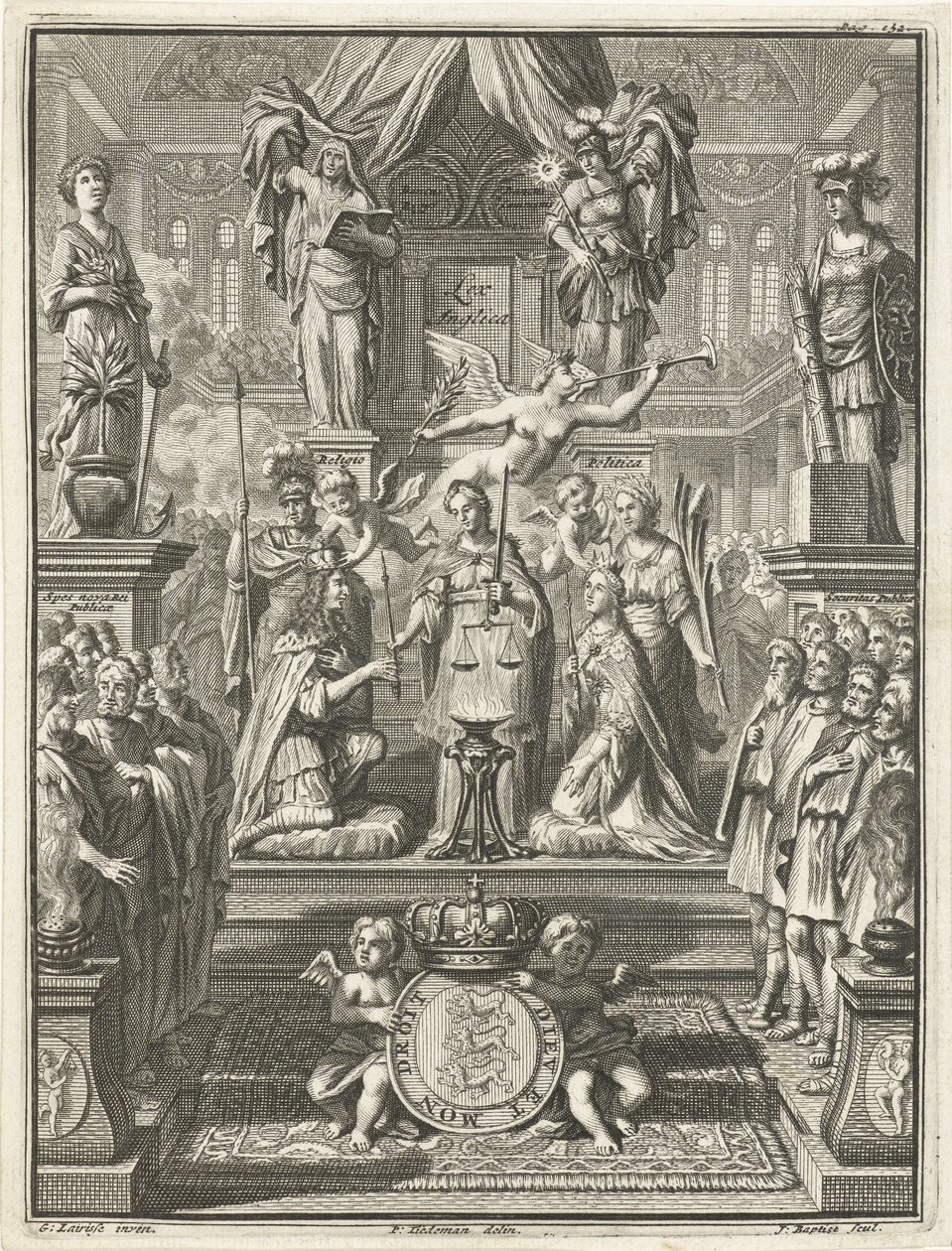 Koronacja Wilhelma III i Marii Stuart, 1689 autorstwa Jacobus Baptist