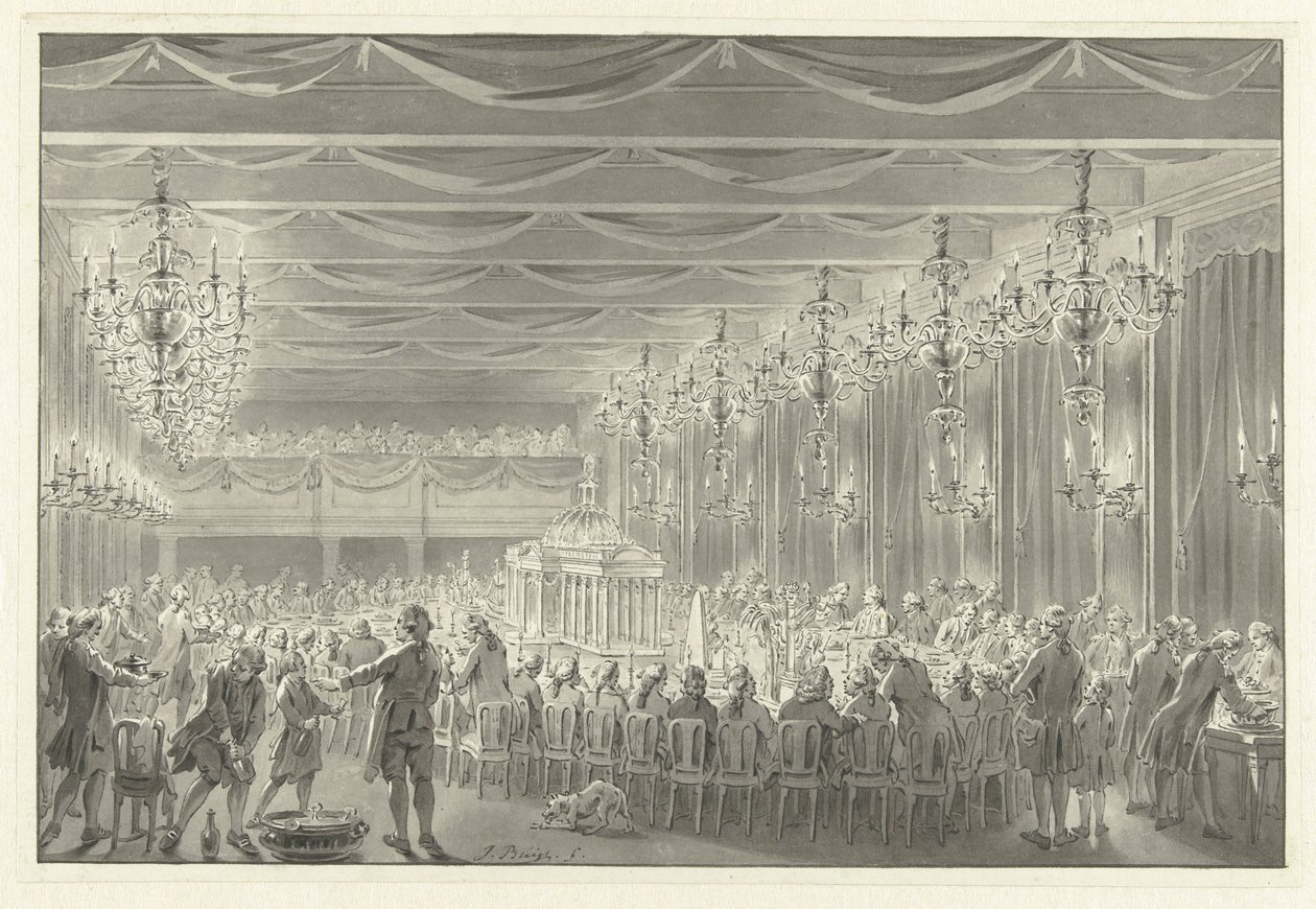 Posiłek Przymierza w Amsterdamie, 1786 autorstwa Jacobus Buys (signed by artist)