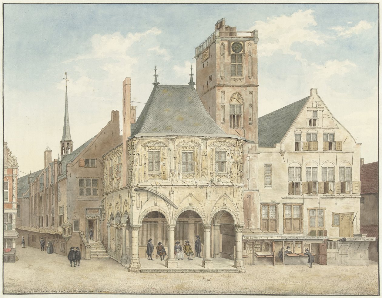 Stary ratusz w Amsterdamie autorstwa Jacobus Buys