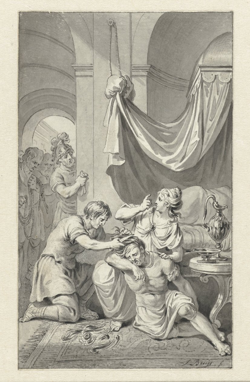 Samson i Dalila autorstwa Jacobus Buys