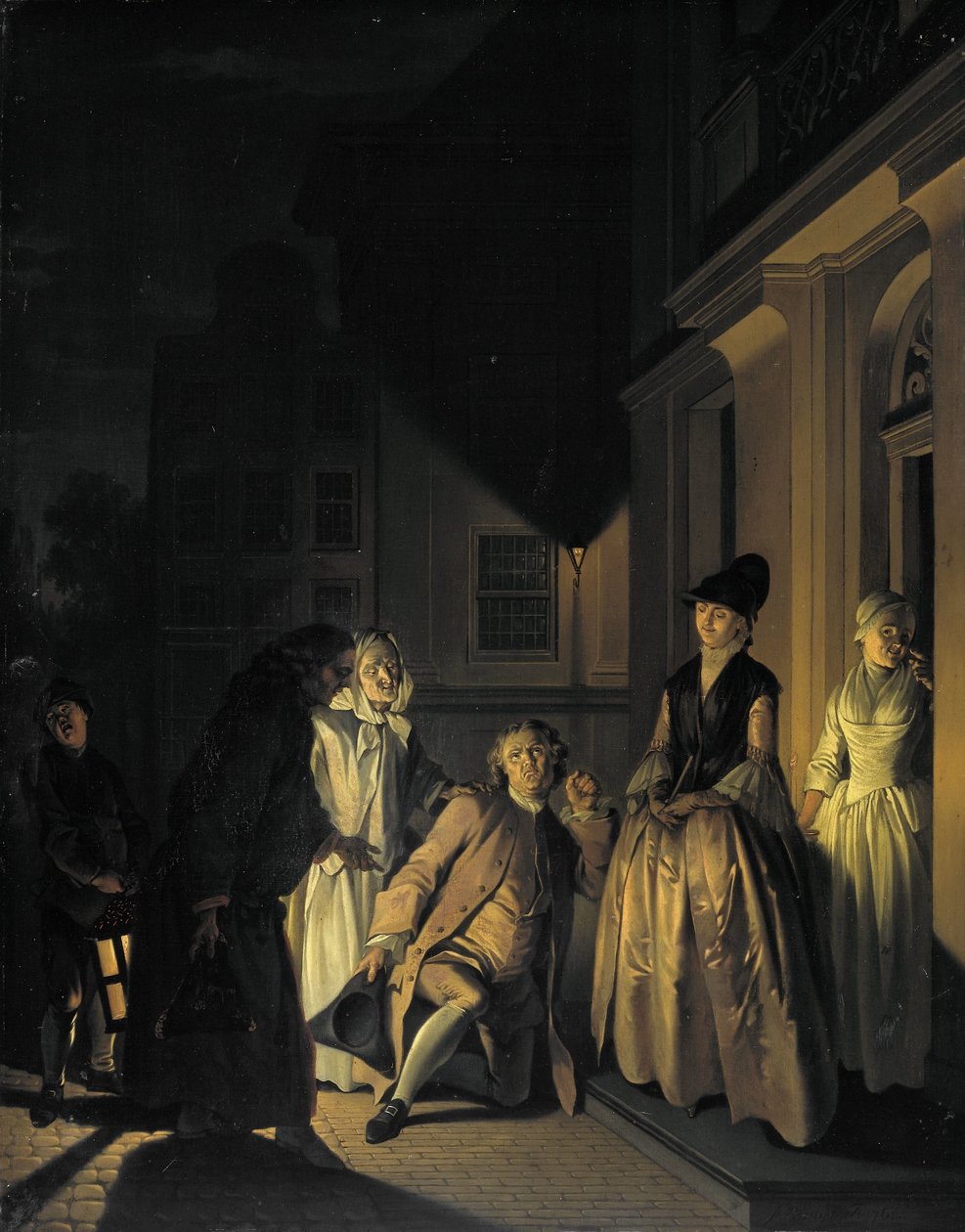 Scena ze sztuki „Lubbert Lubbertse szlachetnego gospodarza” M. van Breda autorstwa Jacobus Buys