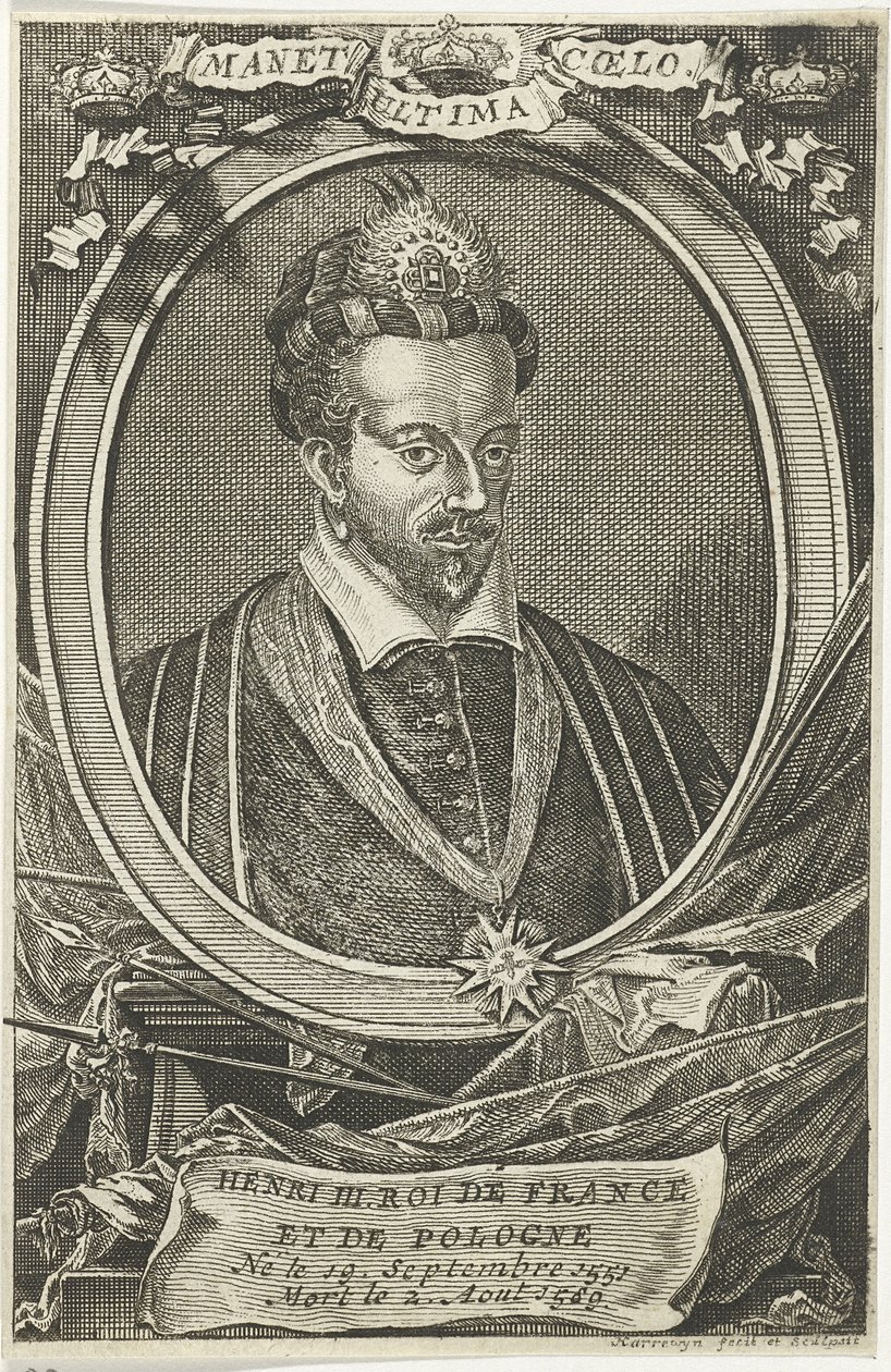 Portret Henryka III francuskiego, króla polskiego i wielkiego księcia litewskiego autorstwa Jacobus Harrewijn