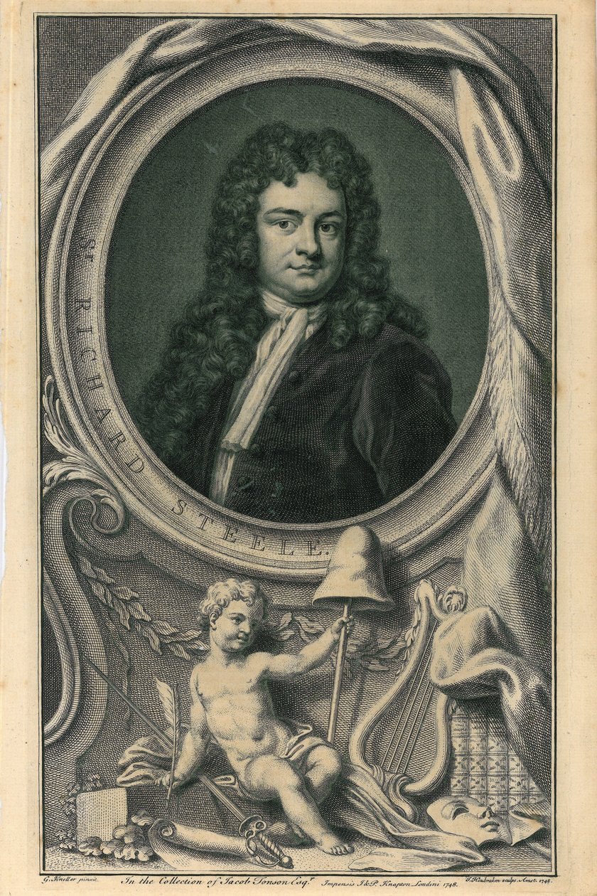Sir Richard Steele autorstwa Jacobus Houbracken
