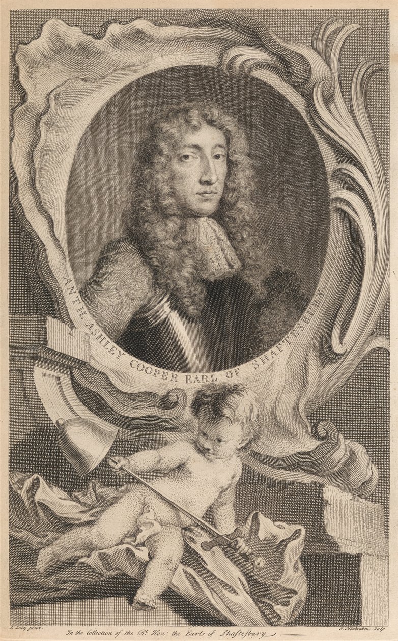 Anthony Ashley Cooper, hrabia Shaftesbury autorstwa Jacobus Houbraken