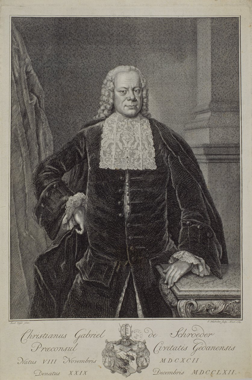 Christian Gabriel Schroder, 1764 autorstwa Jacobus Houbraken