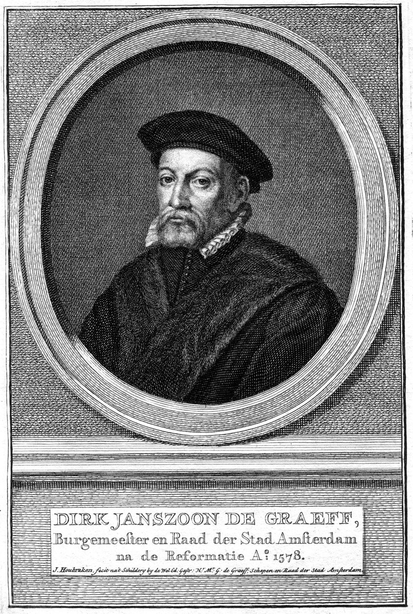 Dirk Janszoon de Graeff, XVI-wieczny burmistrz Amsterdamu, XVIII-wieczny autorstwa Jacobus Houbraken