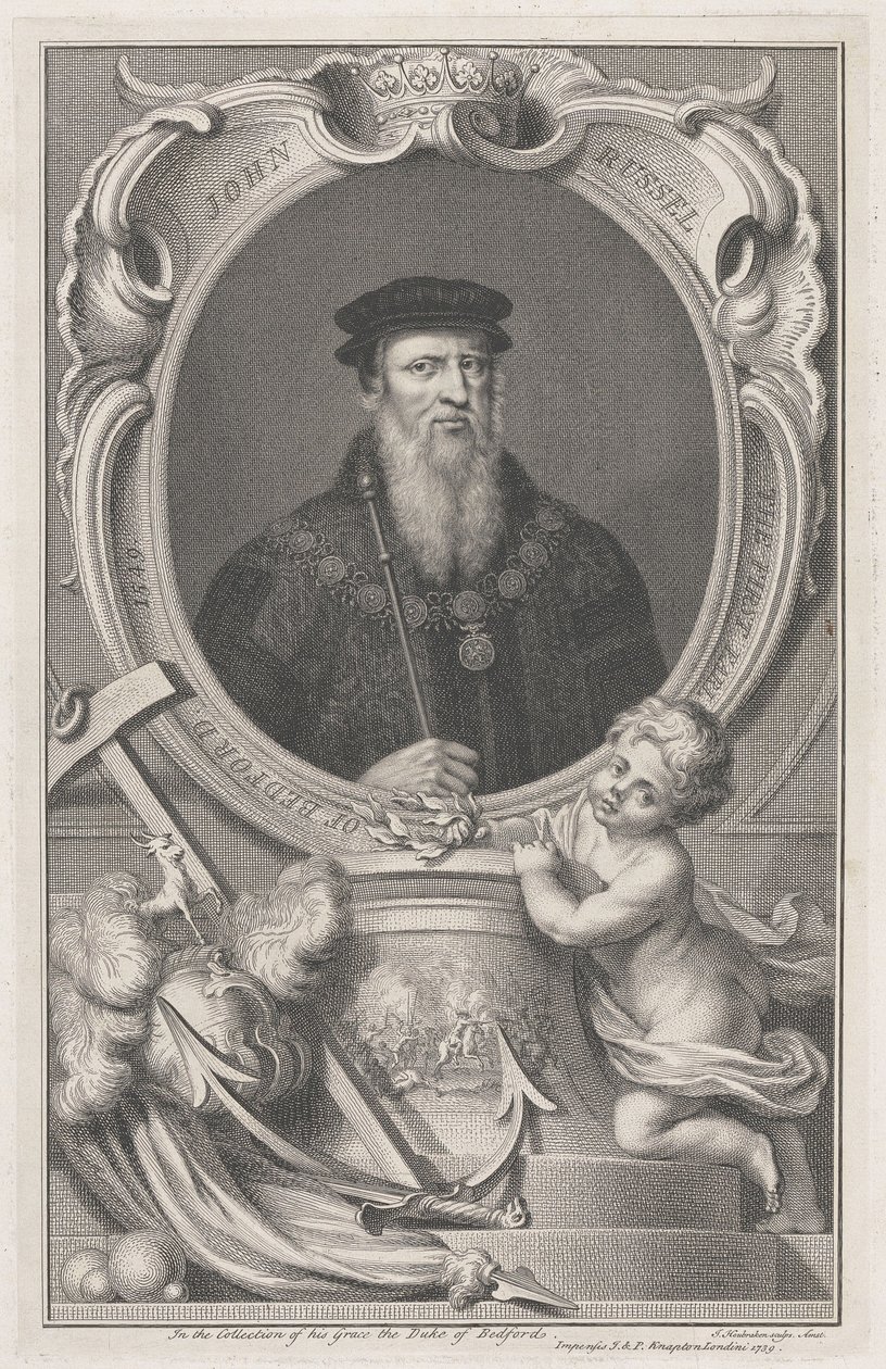 John Russell, pierwszy hrabia Bedford autorstwa Jacobus Houbraken