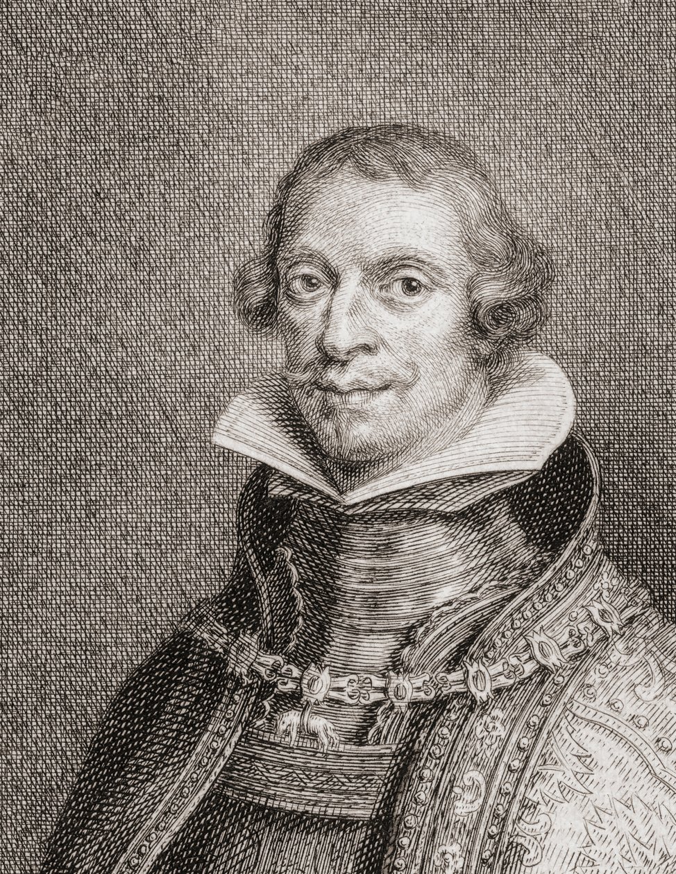 Król Hiszpanii Filip IV, Felipe IV, Portret (rycina) autorstwa Jacobus Houbraken