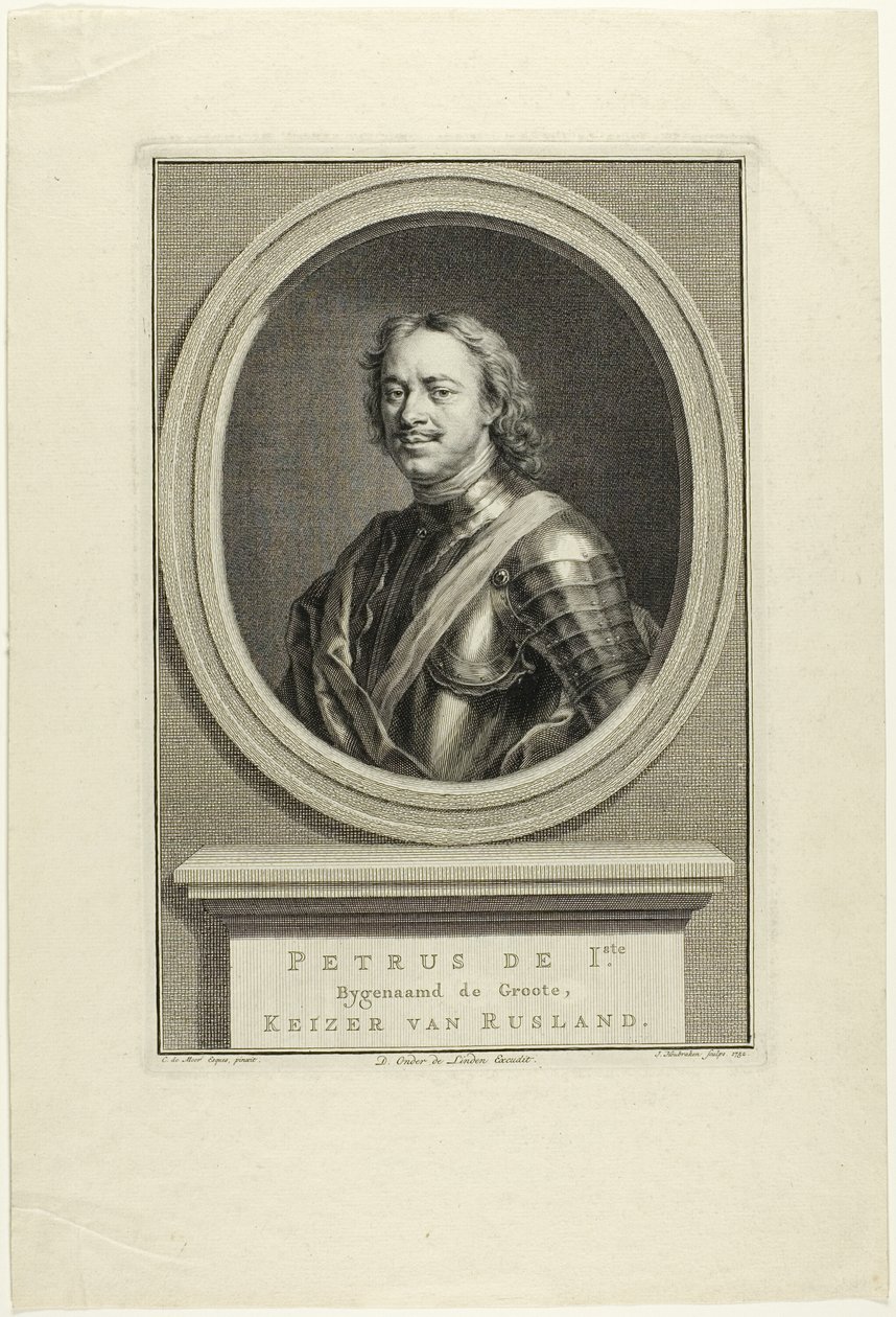 Piotr I z Rosji autorstwa Jacobus Houbraken