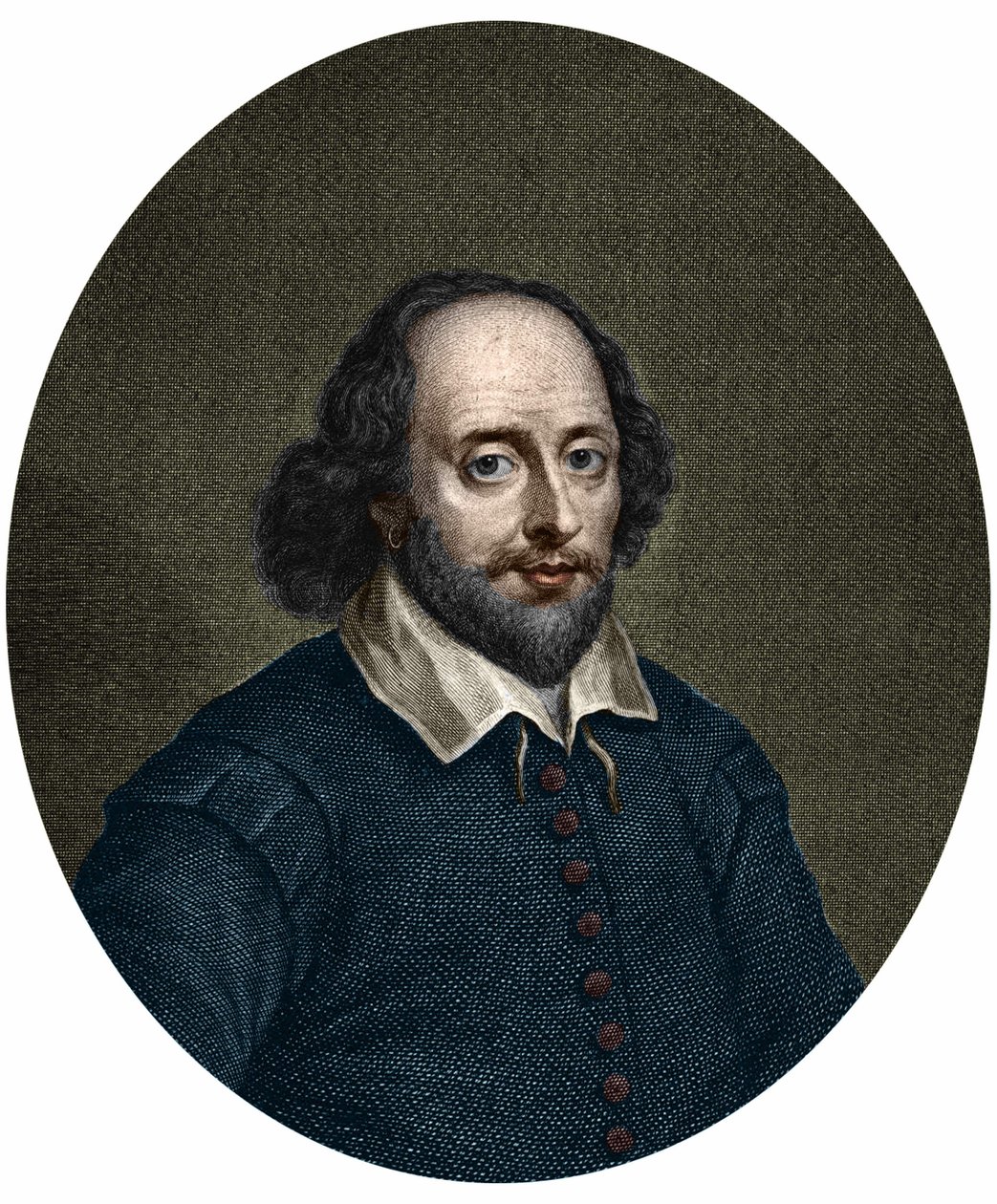 Portret Williama Szekspira (1564-1616), pisarza angielskiego. Grawerowanie przez Jacobusa Houbrakena 1747. autorstwa Jacobus Houbraken