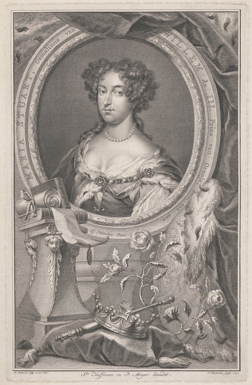 Queen Mary II autorstwa Jacobus Houbraken