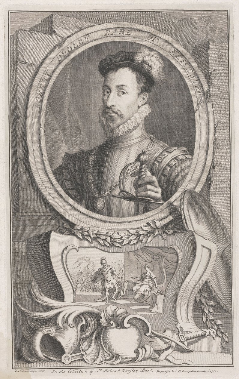 Robert Dudley, hrabia Leicester autorstwa Jacobus Houbraken