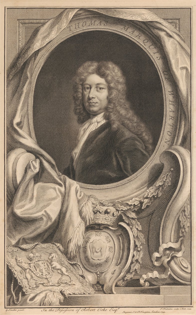 Thomas Wharton, pierwszy markiz Wharton autorstwa Jacobus Houbraken