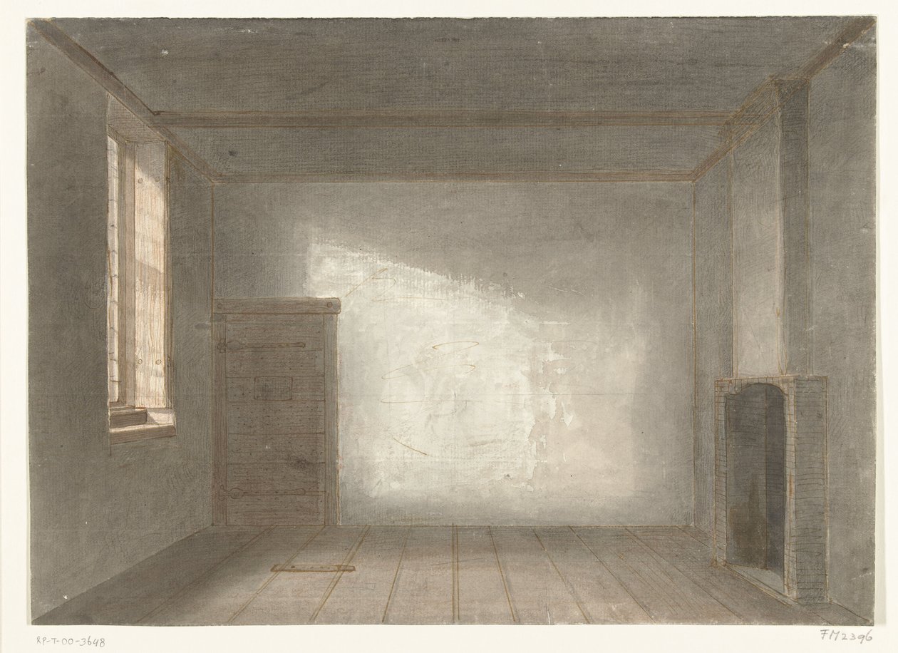 Pokój Cornelisa de Witta w więzieniu The Gevangenpoort, Haga, 1844 autorstwa Jacobus Ludovicus Cornet