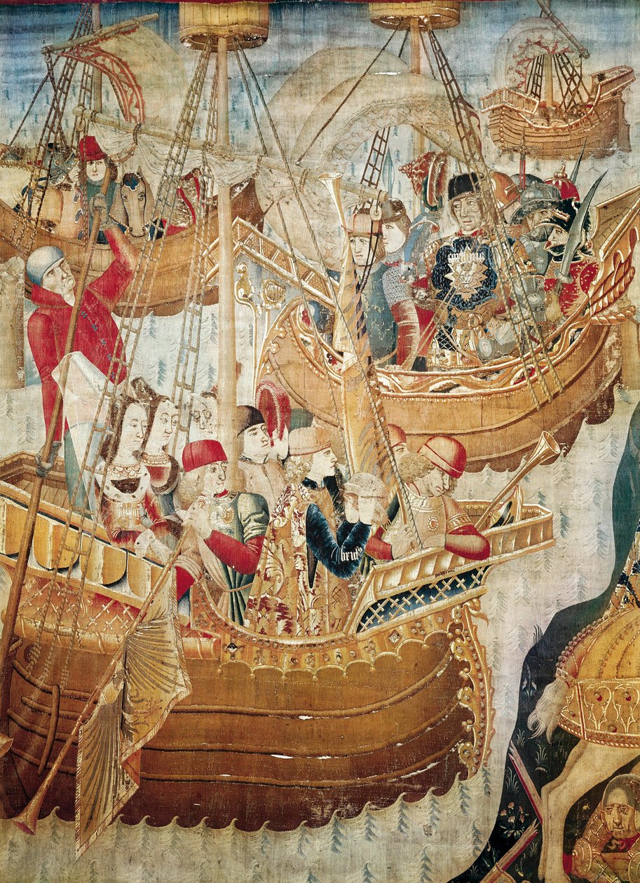 Przeglądarki. Gobelin Szkoły Katalonii autorstwa Jacomart (c.1413 61) Baco