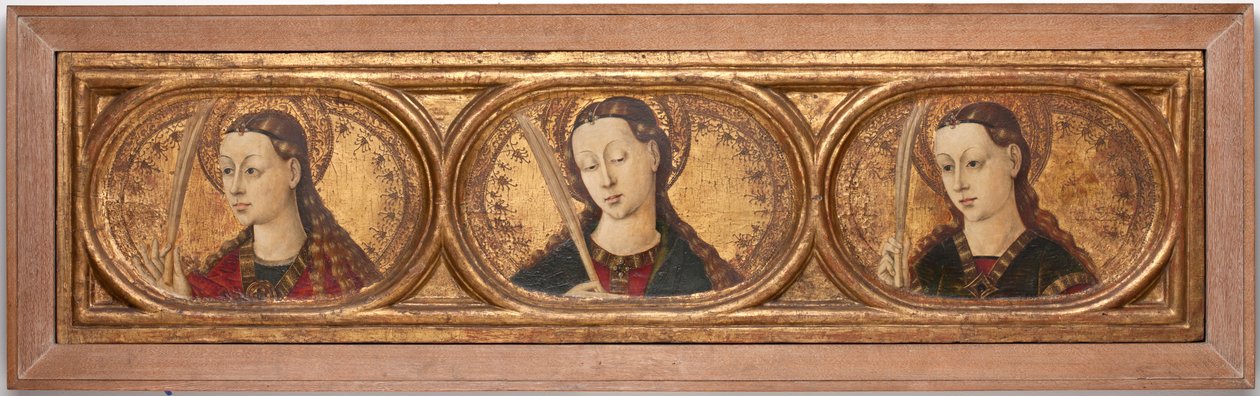 Trzech Dziewiczych Męczenników (farba na desce) autorstwa Jacomart c.1413 61 Baco