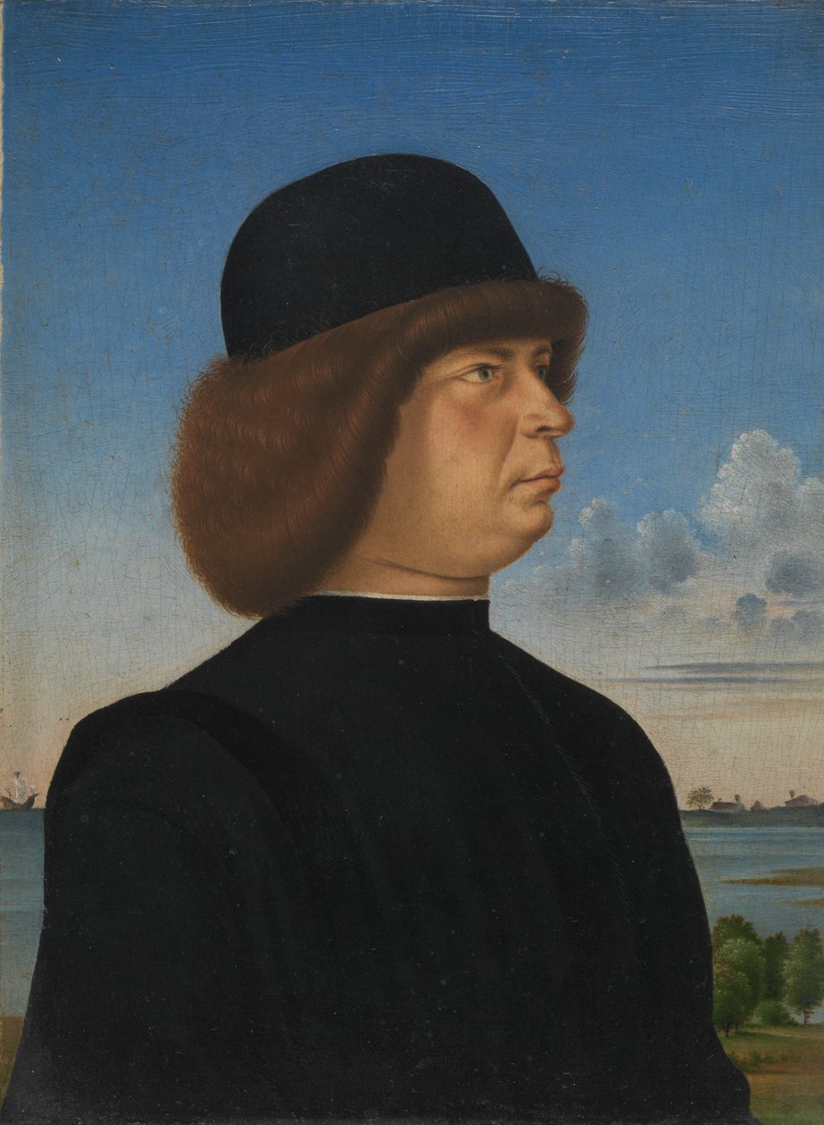 Portret Alvise Contarini, ok. 1485-95 (olej na drewnie) autorstwa Jacometto (attr. to) Veneziano