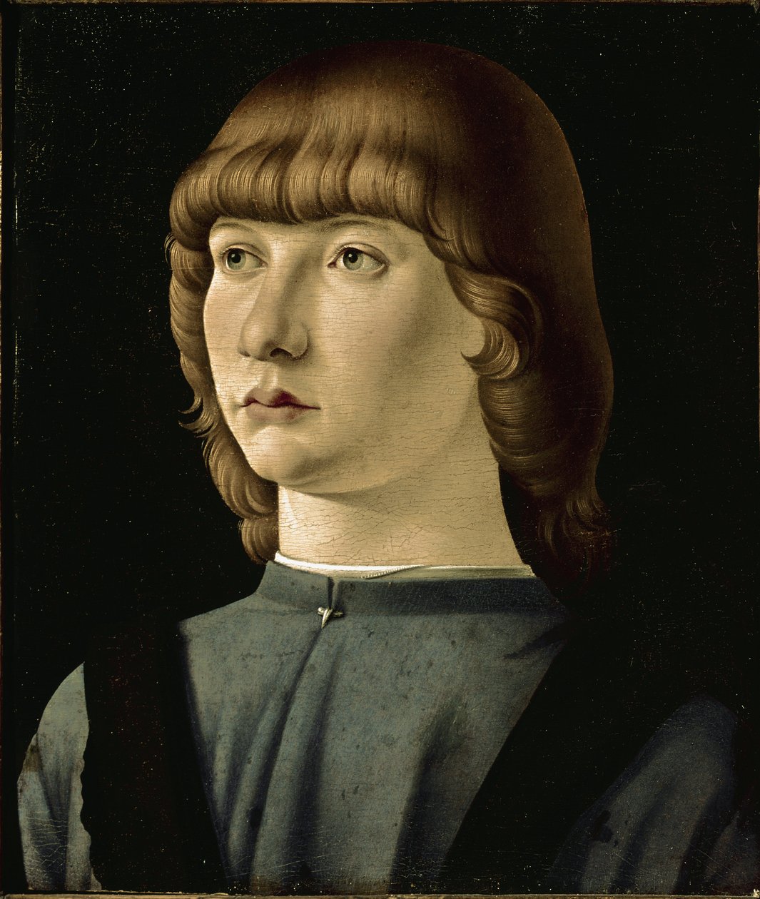 Portret młodego mężczyzny (olej na drewnie) autorstwa Jacometto (attr. to) Veneziano