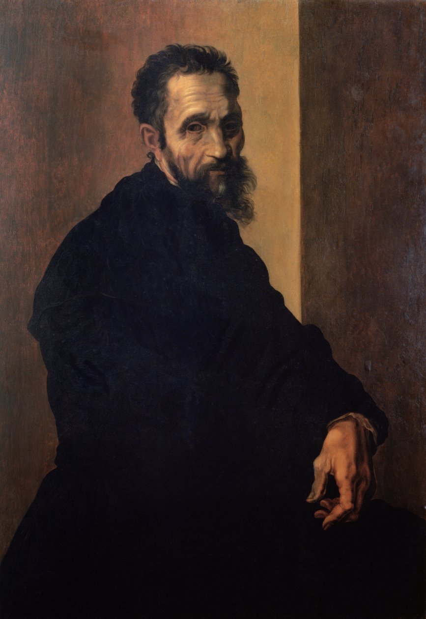 Portret Michała Anioła, ok.1535 autorstwa Jacopino del Conte