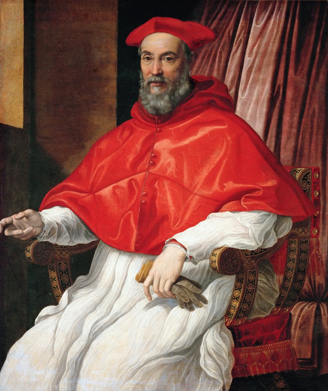 Portret kardynała, Kunsthistorisches Museum, Wiedeń autorstwa Jacopino del Conte