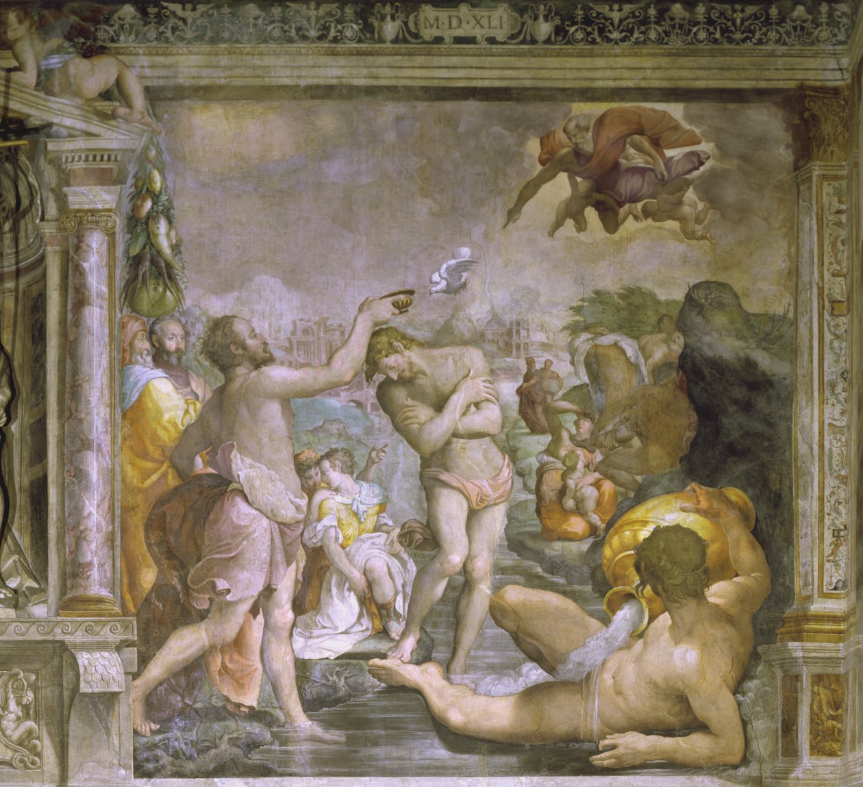 Chrzest Chrystusa, 1541 autorstwa Jacopino del Conte