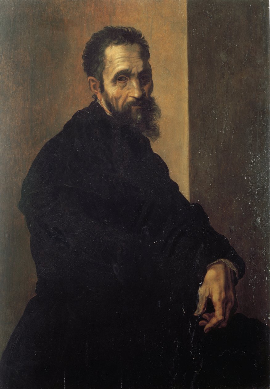 Portret Michała Anioła Buonarrotiego z Michała Anioła (Michelangelo lub Michel Ange autorstwa Jacopino del Conte