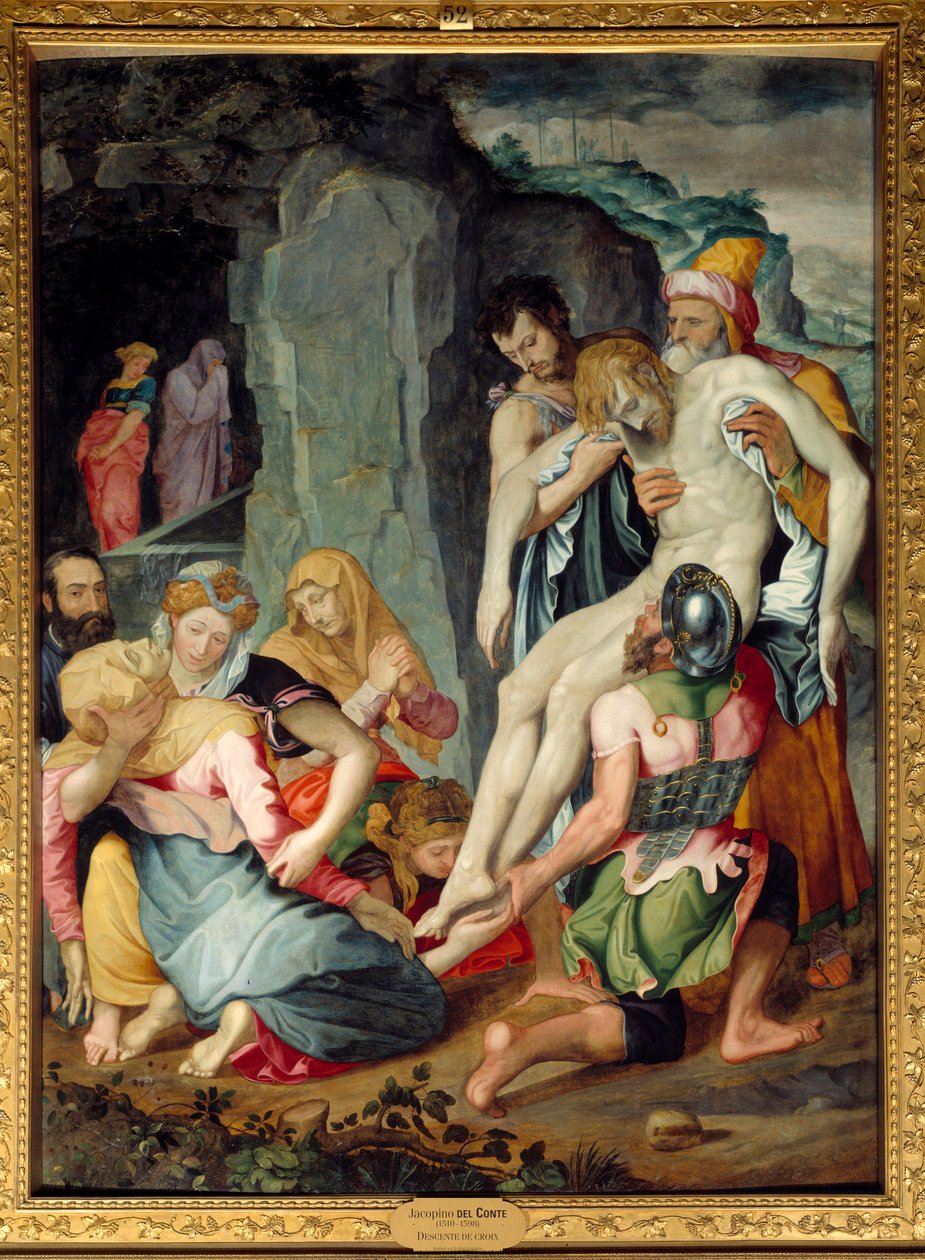 Obraz nagrobny Jacopo del Conte (1510-1598) XVI-wieczny niedz. 2,57x1,92 m Chantilly, Musee Conde autorstwa Jacopino del Conte