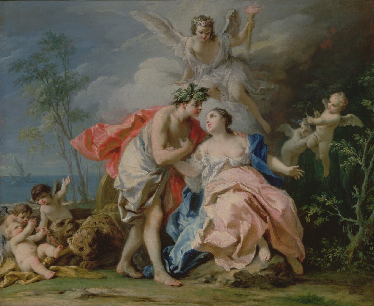 Bachus i Ariadna autorstwa Jacopo Amigoni