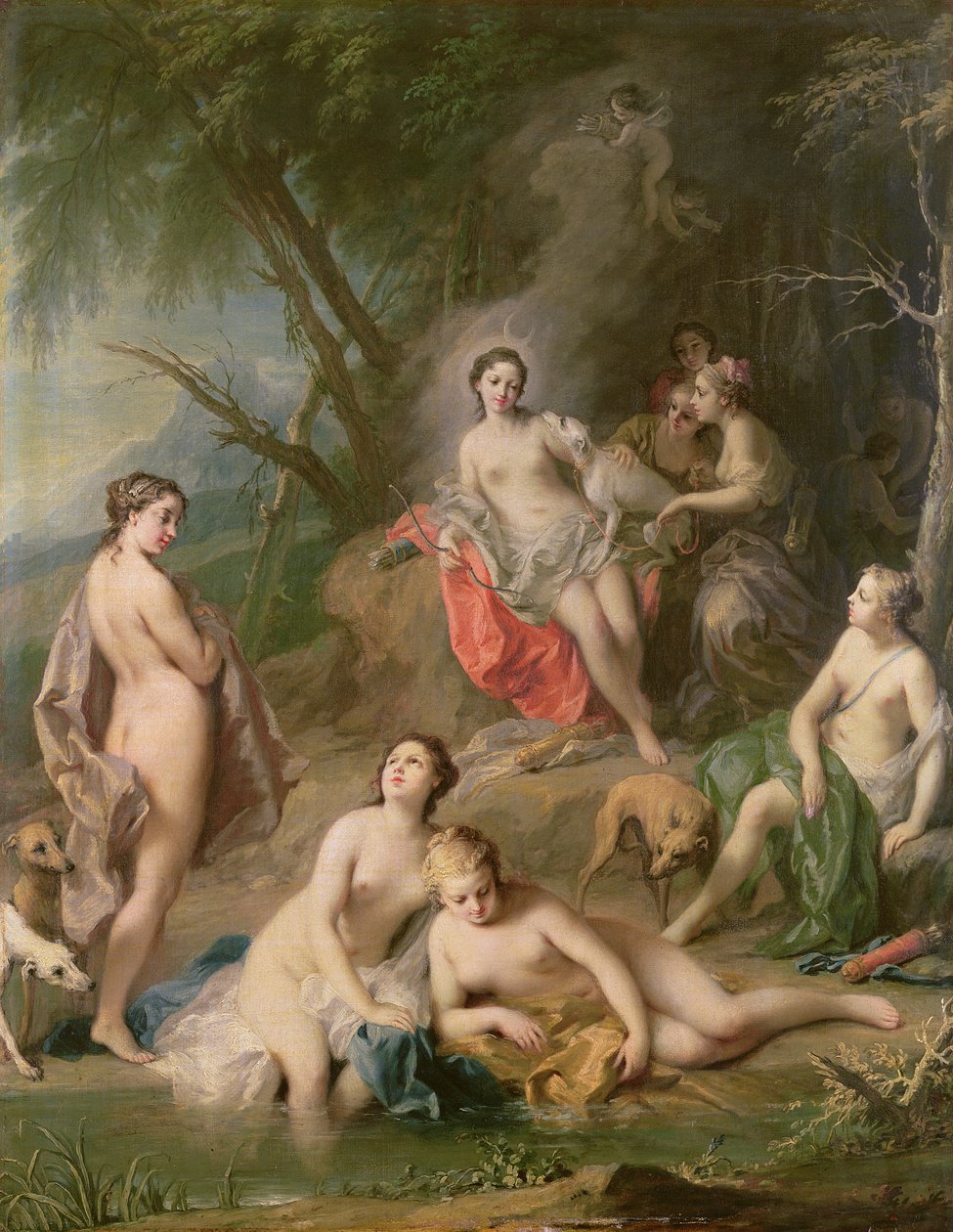 Diana kąpiąca się z nimfami autorstwa Jacopo Amigoni